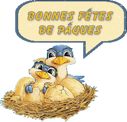 Gif animé bonnes fêtes de Pâques oiseaux